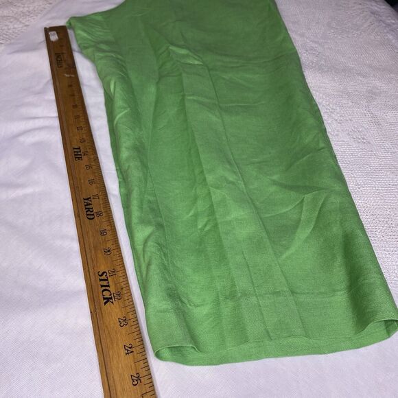 Linen Blend Pants Cropped High Waist Tapered Leg Green Womens 18 Petite 18P - Picture 5 of 5